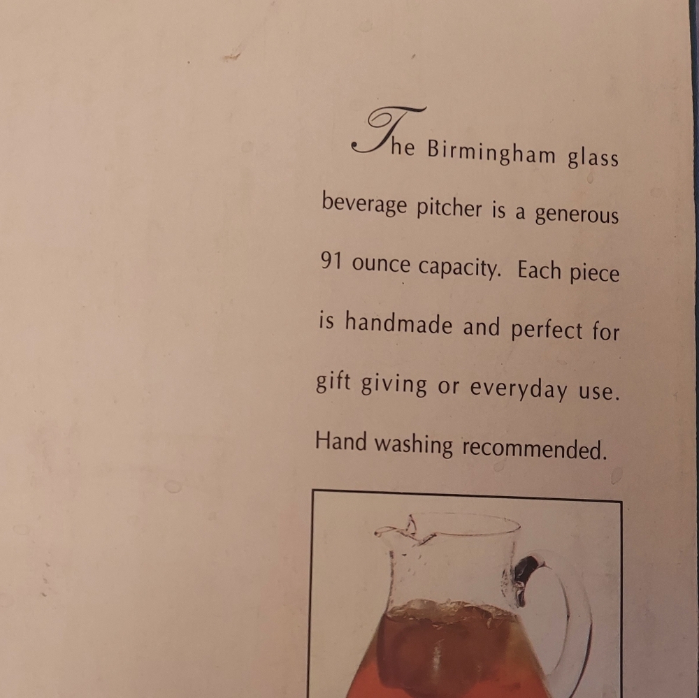 Handmade Glass Pitcher - Picture 3 of 3